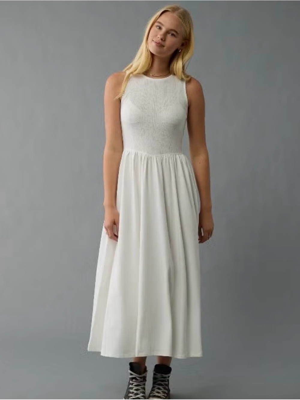 American Eagle Flowy White Dress